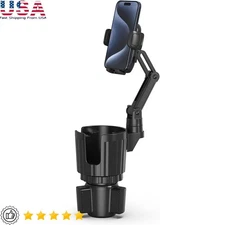 2 in 1 Car Cup Holder Expander W/ Phone Mount SUVs Trucks RVs Minivans New