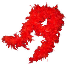 Red Feather Boa, Flapper 1920s, Costume Accessory, Hulk Hogan Hulkamania Cosplay