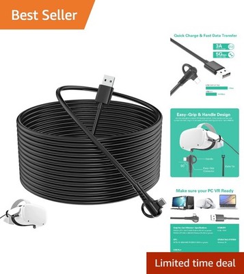 16.4ft USB C 3.2 Gen1 Cable - Fast Charging & High-Speed VR Gaming Link