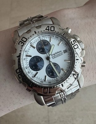 Krug-Baumen Sportsmaster Chronograph Men's Watch Date Tachymeter 7186G WR 3ATM