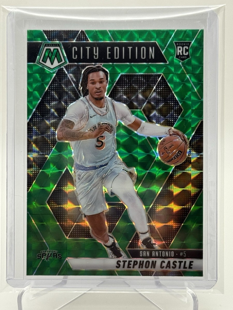 2024-25 Panini Mosaic #290 Stephon Castle Green Mosaic City