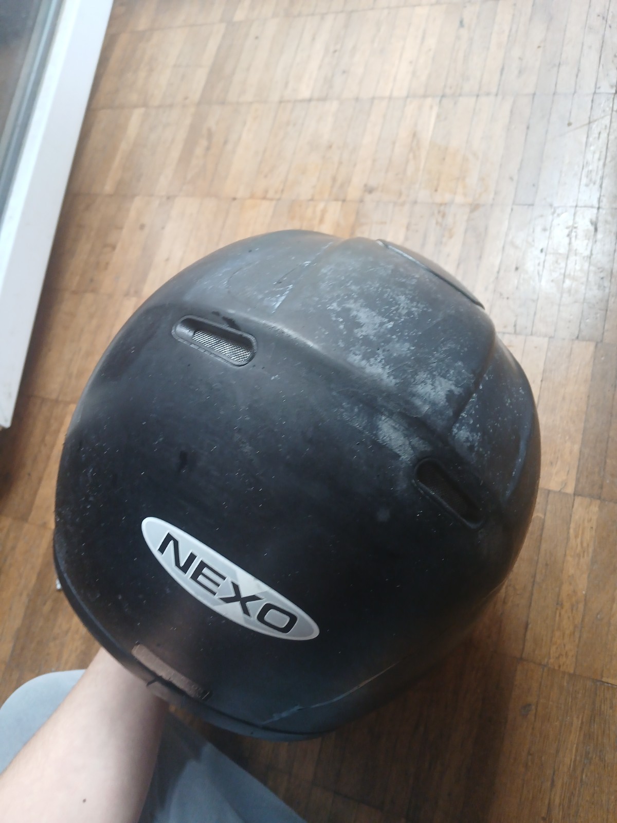 Nexo motorcycle helmet full face helmet size M black scooter helmet visor helmet used look image 3