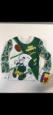 Vintage Peanuts Snoopy Toddler 4T Football NWT Sleepwear Rare shirt
