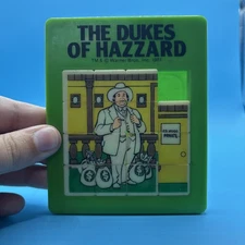 Vintage 1981 Dukes of Hazzard Boss Hogg Green Slide Puzzle Tray Warner Bros