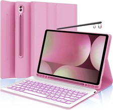 Case for Samsung Tab S10 Plus 12.4" Smart Backlit Keyboard with Pen Holder