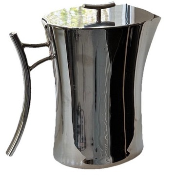 Sambonet Bamboo Stainless Steel Coffee Pot, Italy Modernist Server Pitcher w Lid