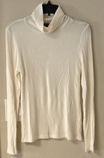 Karen Kane Ivory Knit Turtleneck Long Sleeve Top Women’s Size M 4L56157