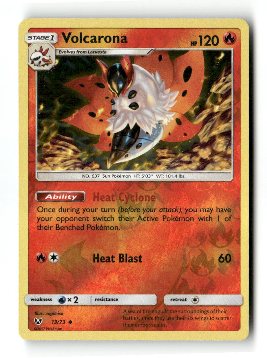 Volcarona 13/73 UC Shining Legends Pokemon Reverse Holo NM