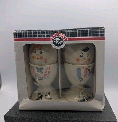 Vintage Cooks Tools  Egg Couple Egg Cups S&P Shaker set New in Box 1985