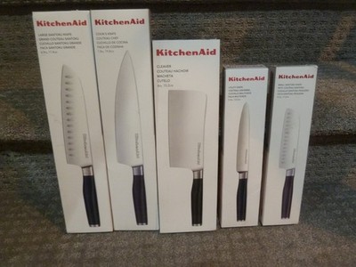 KitchenAid LOT Small + Large Santoku Knife Cleaver Cook's + Utility Knife NEW