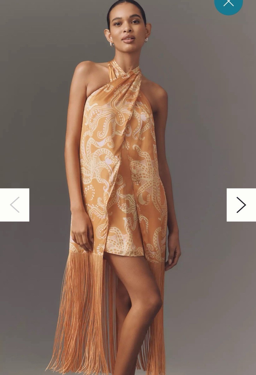 misha jennifer plunge halter maxi dress Misha Jennifer Cupro Maxi Dress