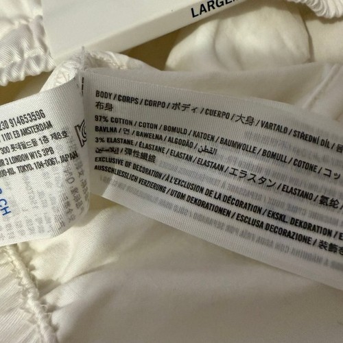Women's Abercrombie and fitch white high rise baggy cargo pants size large - Picture 12 of 12