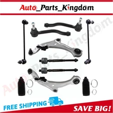 10X Front Lower Control Arms Sway Bars Tie Rod Ends For 2009-2014 Nissan Murano
