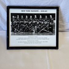 VINTAGE ORIGINAL 1939-1940 NEW YORK RANGERS 8x10 TEAM PHOTO NHL HOCKEY FRAMED