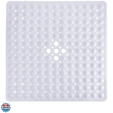 Shower Mat 21X21 Inch Square, Non Slip Bathtub Mat with Large Suction Cups Dr...