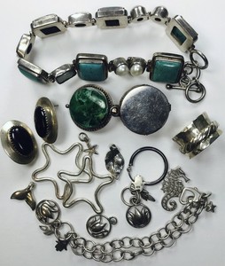 *95.27G .925 STERLING SILVER ASSORTED JEWELRY LOT* NR #G4616