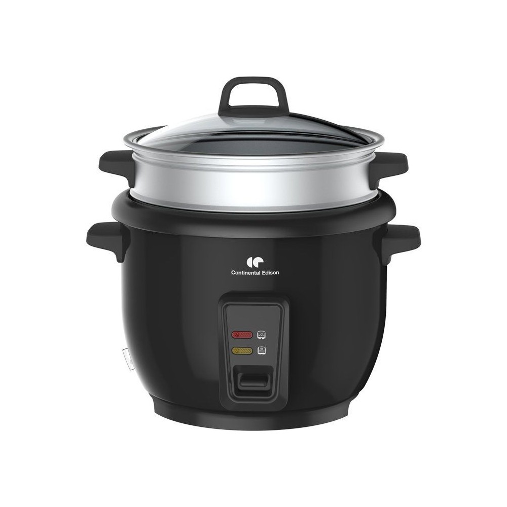 Cuiseur à riz Continental Edison CECR18B 700W 1.8L noir avec panier vapeur
