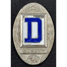 Vintage 1928 Durant Motors Radiator Emblem Metal And Enamel 2.25 Inches Vintage 1928 Durant Motors Radiator Emblem Metal And Enamel 2.25 Inches