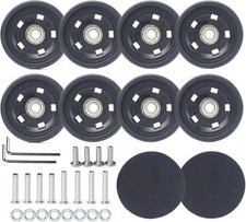 Luggage Wheels Replacement Kit 50mm x 12mm, Suitcase Replacement Wheels with Bla