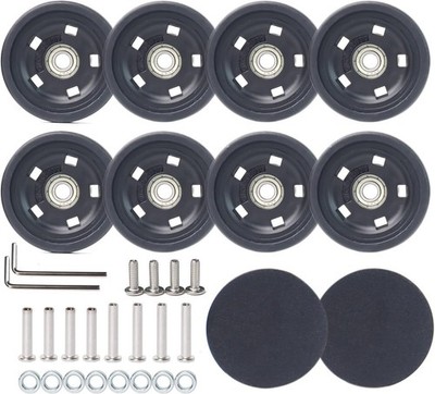 Luggage Wheels Replacement Kit 50mm x 12mm, Suitcase Replacement Wheels with Bla