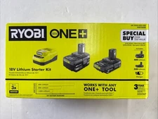 ONE+ 18V Lithium-Ion Starter Kit with 2.0 Ah Battery, 4.0 Ah Battery, Charger