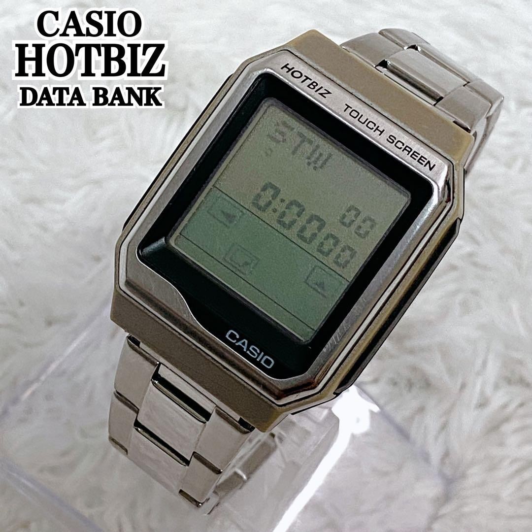 カシオ データバンク HOTBIZ VDB-200 TOUCH SCREEN CASIO HOTBIZ VDB-2000 Data Bank Touchscreen Ana-Digi Watch Silver