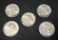 Lot of 5 - 2024/ 2022 South Africa 1 oz. Silver Krugerrand