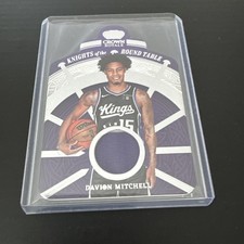 DAVION MITCHELL 2023-24 CROWN ROYALE KNIGHTS OF THE ROUND TABLE PATCH Q4128