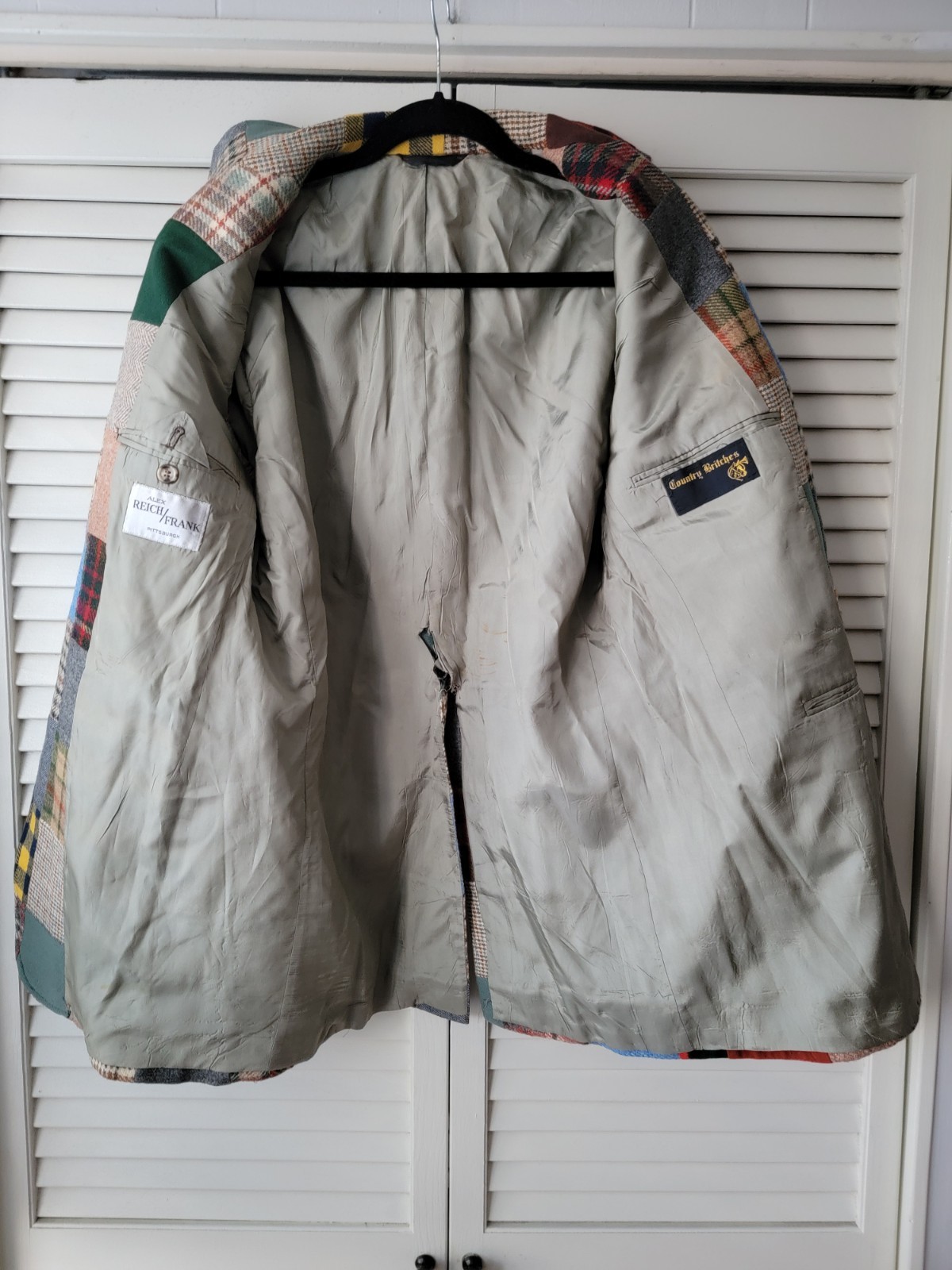 RARE VINTAGE Country Britched Patchwork Panel Woo… - image 6