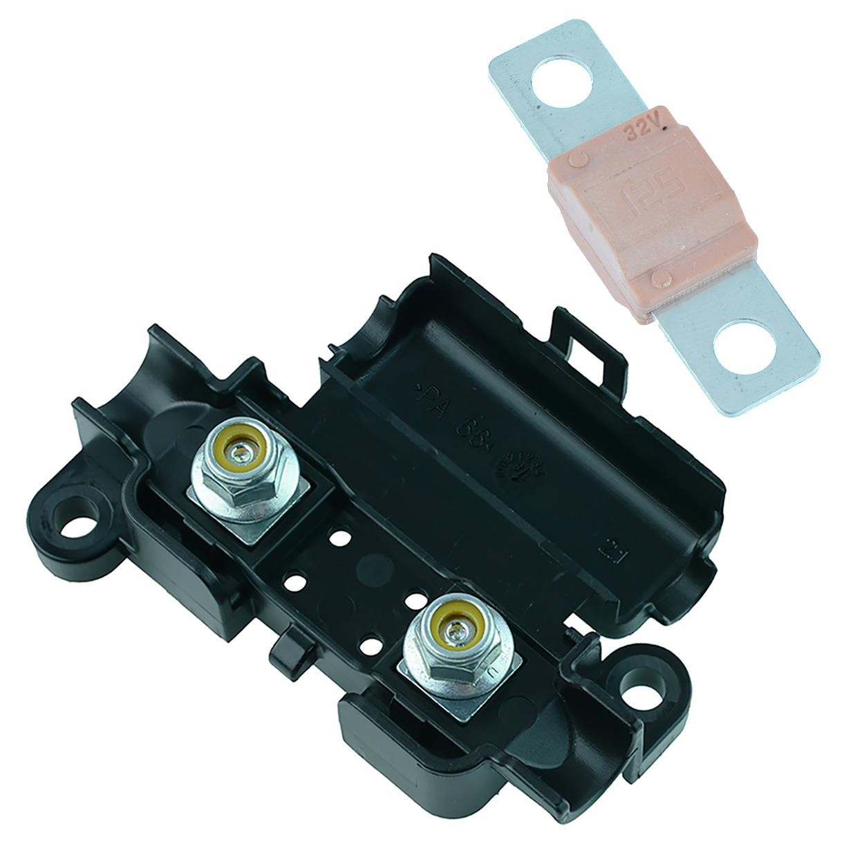 Midi / Strip Inline Fuse Holder + 125A Fuse Car Auto Automotive