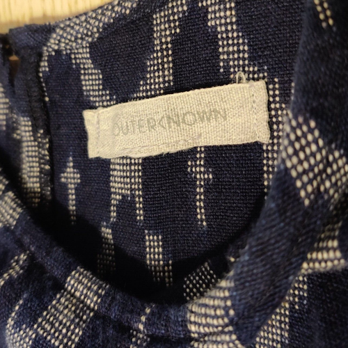 Outerknown Womens Cropped Wide Leg Jumpsuit Size XS Ikat Vacation Resort Beach - Picture 2 of 18