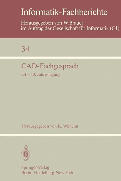 R. Wilhelm | Cad-FachgespräCh | Taschenbuch | Deutsch (1980) | Vi | Springer-image