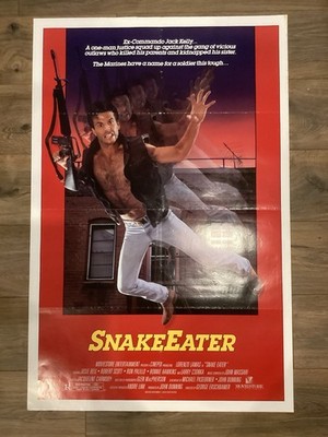 SNAKE EATER - 27x40 Folded Movie Poster 1989 Lorenzo Lamas Action