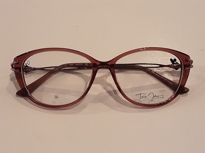 Tres Jolie By Marchon Eyeglass Frames 205 602 Wine Crystal Full Rim Optical