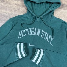 Nike Michigan State University Spartans Graphic Hoodie Green Mens M
