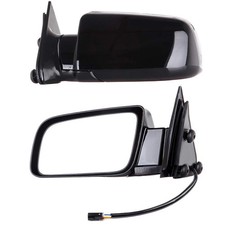 Black Pair Mirrors For Chevy C1500 1988-1999 Smooth Manual Fold Non-heated Black Pair Mirrors For Chevy C1500 1988-1999 Smooth Manual Fold Non-heated