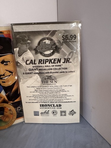 Cal Ripken Jr Giant Medallions Baseball Hall of Fame Set Baltimore Sun - Picture 8 of 8