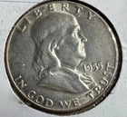 1955 Franklin Half Dollar - 90% Silver - .3617 oz ASW - Philadelphia Mint
