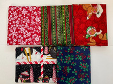 FAT QUARTER BUNDLE OF 5 - CHRISTMAS - FQ842