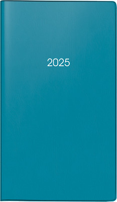 BRUNNEN Taschenkalender 753 '25 | A6, Kunststoff, petrol, 2 Seiten/1 Monat