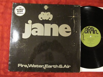 LP Jane Fire, Water, Earth & Air BRAIN 1084 GER 1976 (V-LP) Krautrock