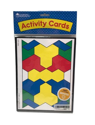 80s Vintage Learning Resources Pattern Block Activity Cards Shapes LER 0264