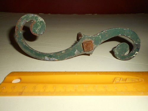 Vintage Schmiedeeisen Fensterladen Hund S-Scroll Holdback 1 EINZELN Ersatz 6 3/4" - Bild 9 von 9