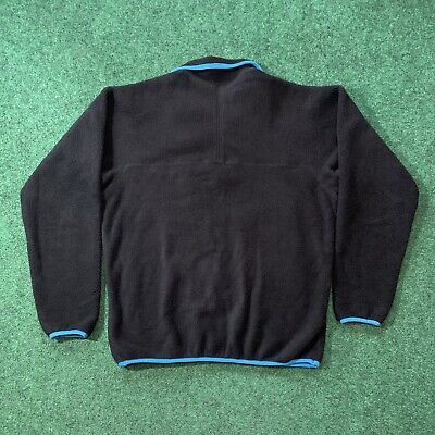 Vintage Patagonia Fleece Full Zip Jacket Size Large Black Blue 80s 90s USA 25501 Vintage Patagonia Fleece Full Zip Jacket Size Large Black Blue 80s 90s USA 25501