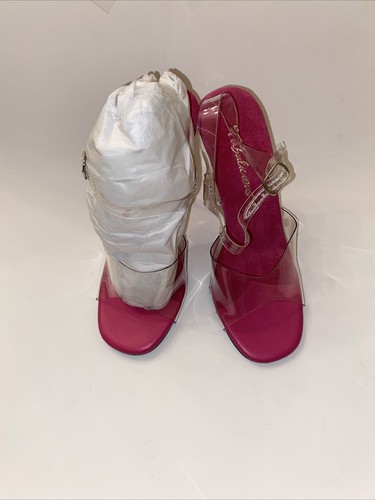 5" Clear Platform Fitness Competition Heels Bikini Contest Cocktail Waitress Sz7 - Picture 9 of 14