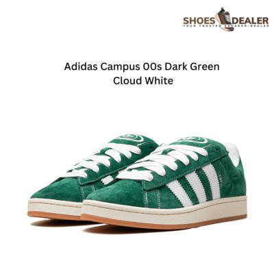 Adidas Campus 00s Dark Green Cloud White Sneaker 41 1/3 Neu