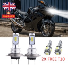 For Honda CBR1000RR FIREBLADE 2004-2006 H7 Xenon White LED Headlight Bulbs Set
