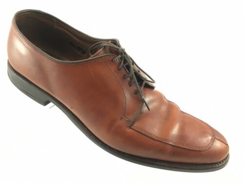 SH25 Allen Edmonds Delray 11A Brown Leather Split Apron Toe Oxford Dress Shoes - Picture 3 of 11