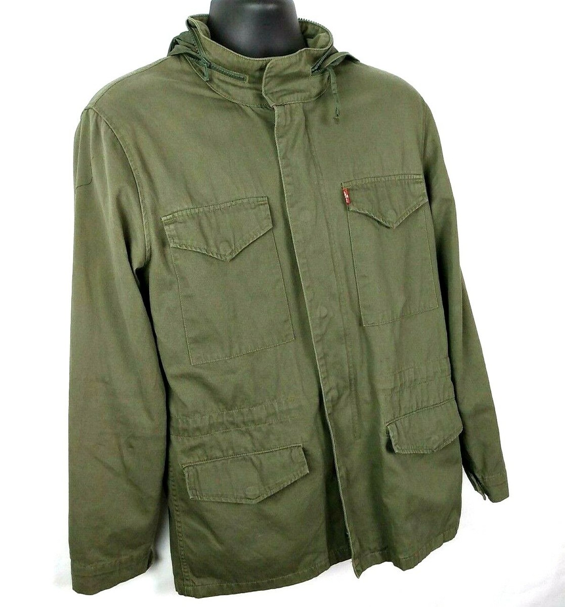 ジャケット・アウター HALB military jacket lgb ifsixwasnine Levi's Men's Size M Tab Olive Green Full Zip Pocket Military