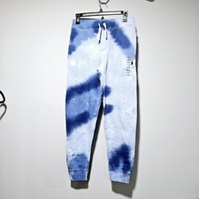 POLO Ralph Lauren Boys Tie-Dye Fleece Jogger Pants SIZE M 10-12 BLUE